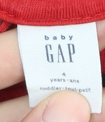 Gap Boys Red Full Zip Hoodie 4 Years
