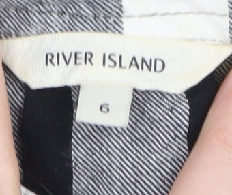 River Island Women's Multicoloured Plaid Button-Up Shirt