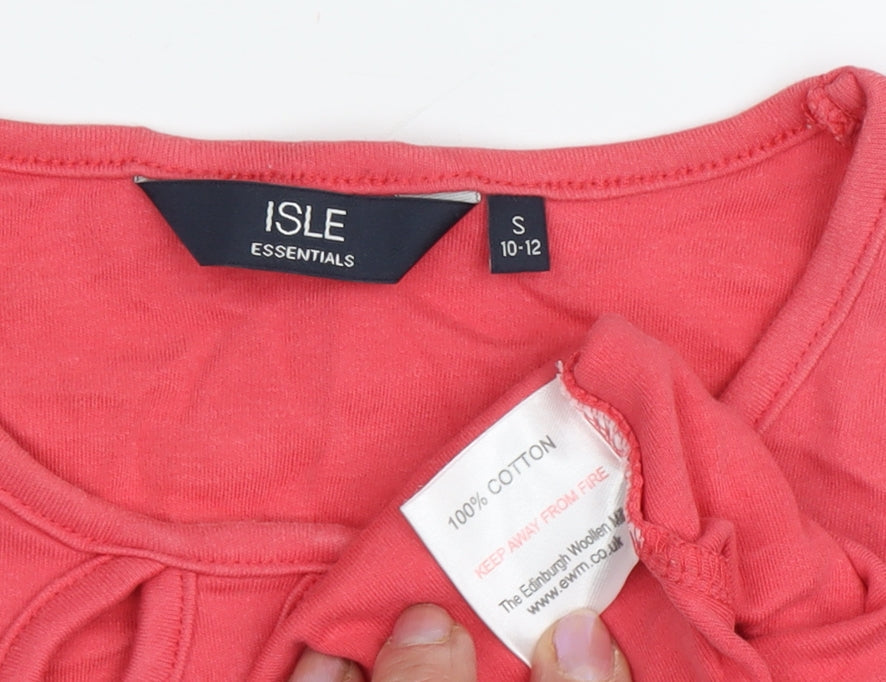 Isle Essentials Pink Women's T-Shirt, S, Cotton, Casual
