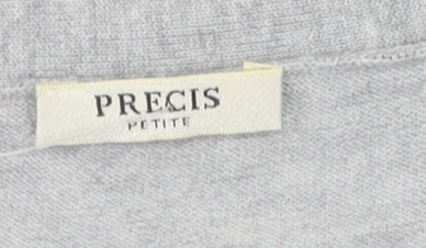 Precis Petite Women's Grey 3/4 Sleeve Top XS