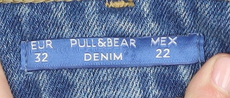 Pull&Bear Women's Blue Sequin Mom Jeans Size 4