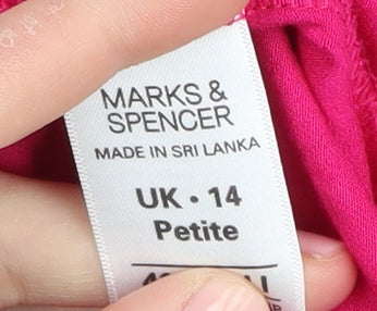 Marks & Spencer Women's Pink Blouse, Size 14 Petite