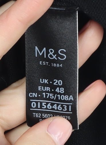 Marks & Spencer Women's Black Cape Jumper UK 20