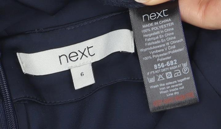 Next Women's Blue Boat Neck Long Sleeve Blouse
