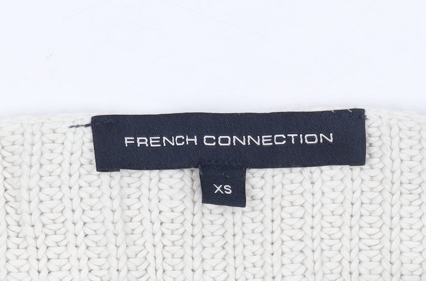 Brand and care label for French Connection Women's Ivory XS jumper