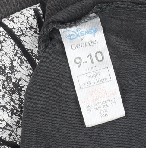 Brand and care label for Disney at George girls’ t-shirt black 9-10 years marie aristocats