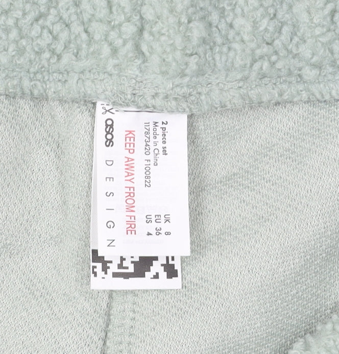 ASOS Green Fleece Sweatpants, Women's Size 8, Casual Comfort
