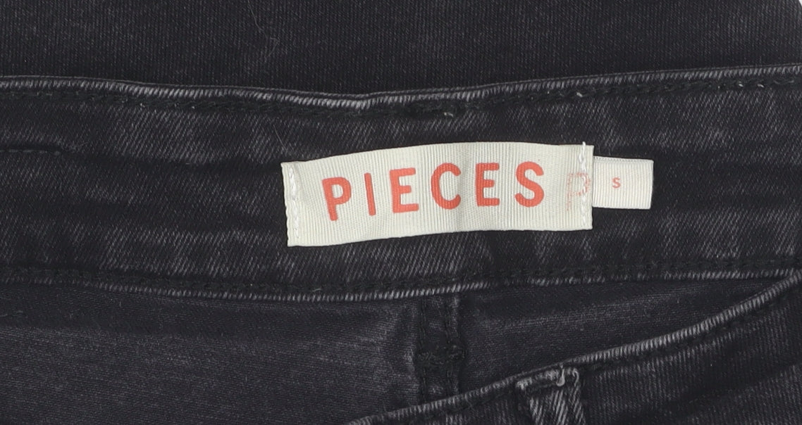 Pieces Women's Black Straight Jeans S