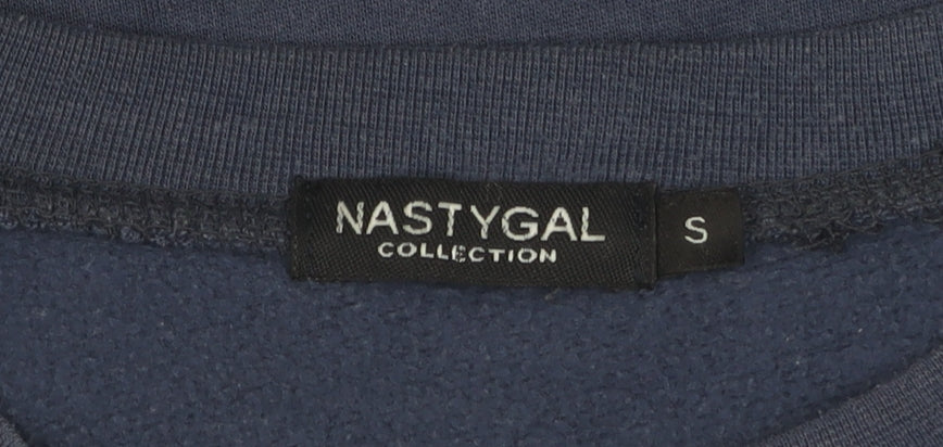 Nasty Gal Women's Blue Pullover Sweatshirt, Size S