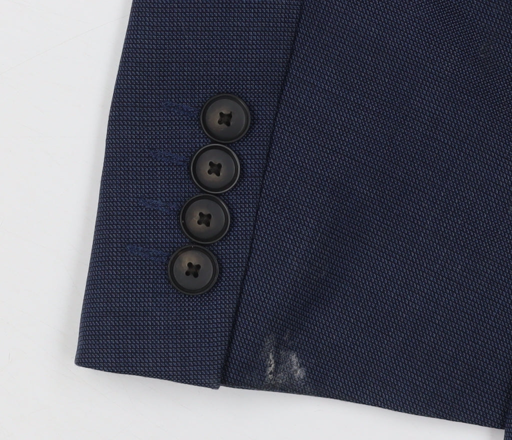 Marks & Spencer Men's Blue Suit Jacket Slim Fit 36R