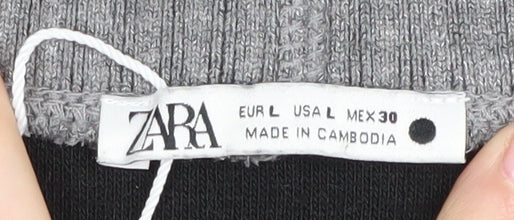 Zara Women's Grey Pullover Jumper, Size L