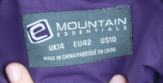 Mountain Essentials Women's Purple Parka Jacket - Size 14