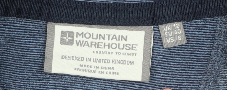 Mountain Warehouse Women's Blue Pullover Sweatshirt, Size 12