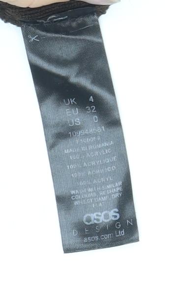 ASOS Women's Brown Midi Bodycon Dress Size 4