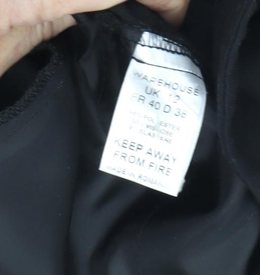 Warehouse Women’s Black Cropped Trousers Size 12