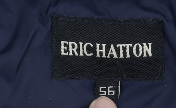 ERIC HATTON Men's Blue Quilted Jacket Size 56