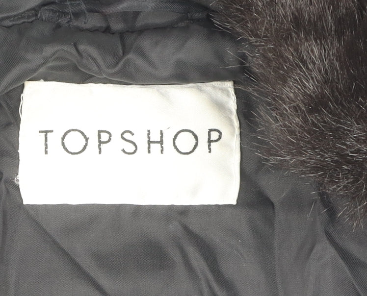 Topshop Women's Black Puffer Jacket Size 10