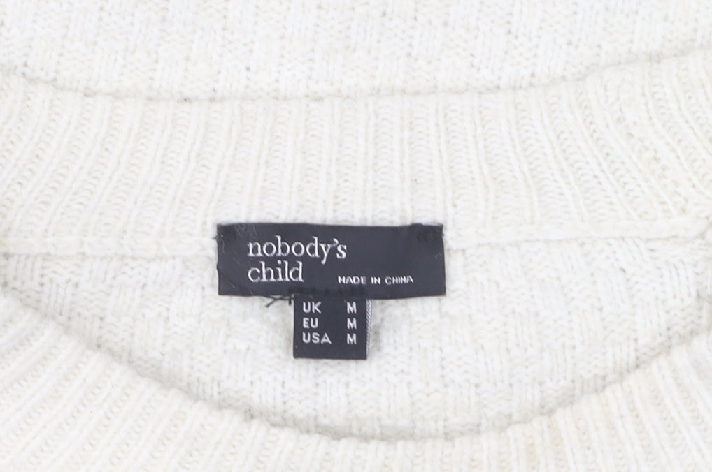 Nobody's Child Women's White Pullover Jumper M