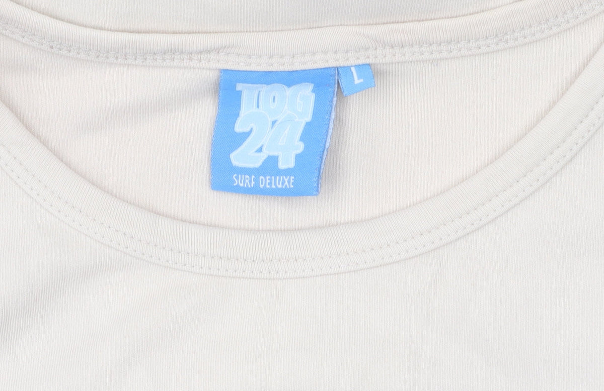 TOG24 Women's Beige Cotton T-Shirt, Size L, Casual Style