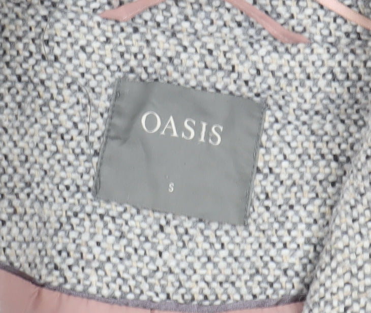 Oasis Women's Grey Wool Blend Pea Coat Size S