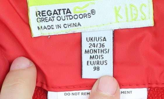Regatta Unisex Kids Red Waterproof Jacket, 3 Years