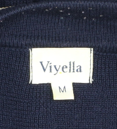 Viyella Women's Black V-Neck Cardigan, Medium