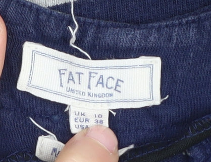 Fat Face Women's Navy Striped Shift Dress UK 10