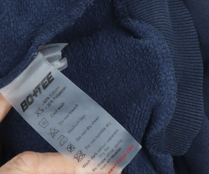 Bo+Tee Women's Blue XS Pullover Sweatshirt