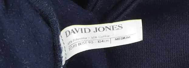 David Jones Women's Blue Pullover Hoodie M