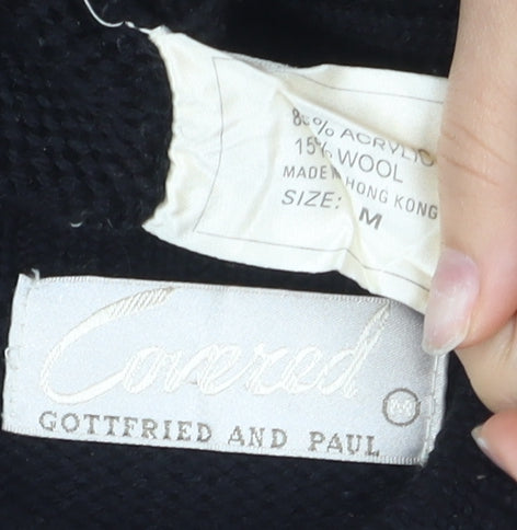 Gottfried and Paul Women's Black Knit Jumper Medium