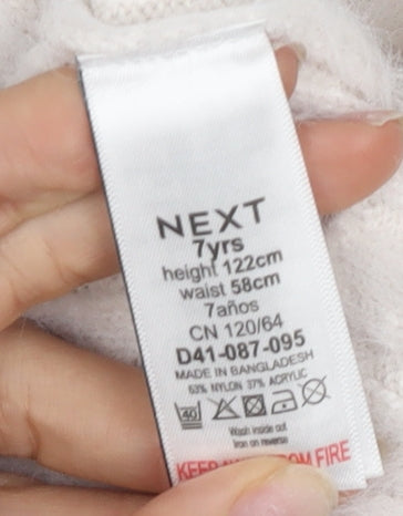 Next Girls Ivory Pullover Jumper, 7 Years, Soft Knit