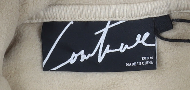 Couture Womens Beige Pullover Hoodie M - Casual Logo