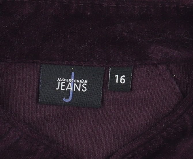 Jasper Conran Women's Purple Cotton Jacket Size 16