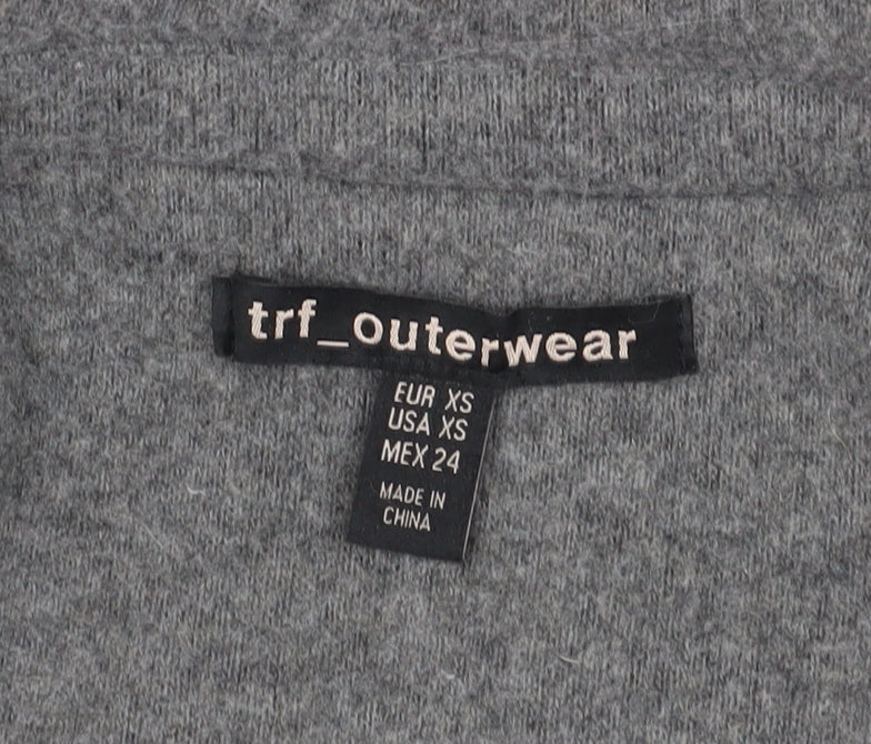 trf_outerwear Women's Grey Wool Overcoat Size 10