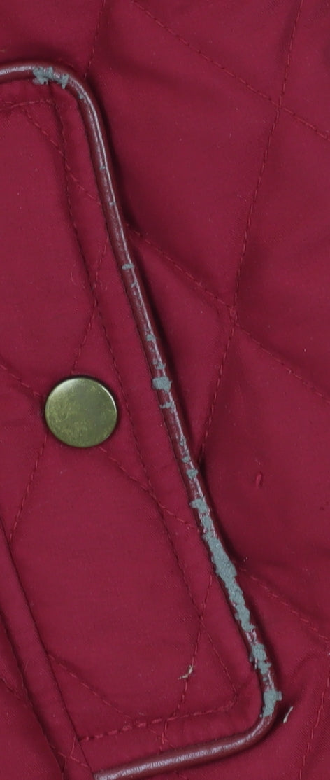 Marks & Spencer Women's Red Quilted Jacket Size 8