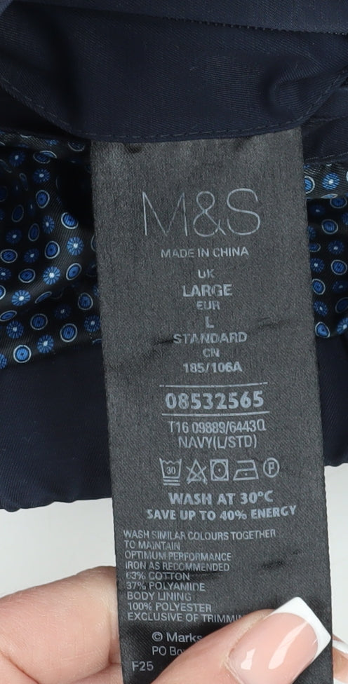 Marks & Spencer Men's Blue L Basic Jacket