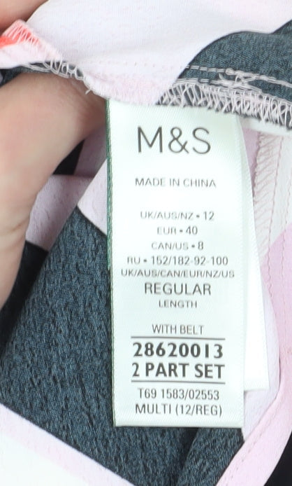 Marks & Spencer Women's Striped Midi Wrap Dress