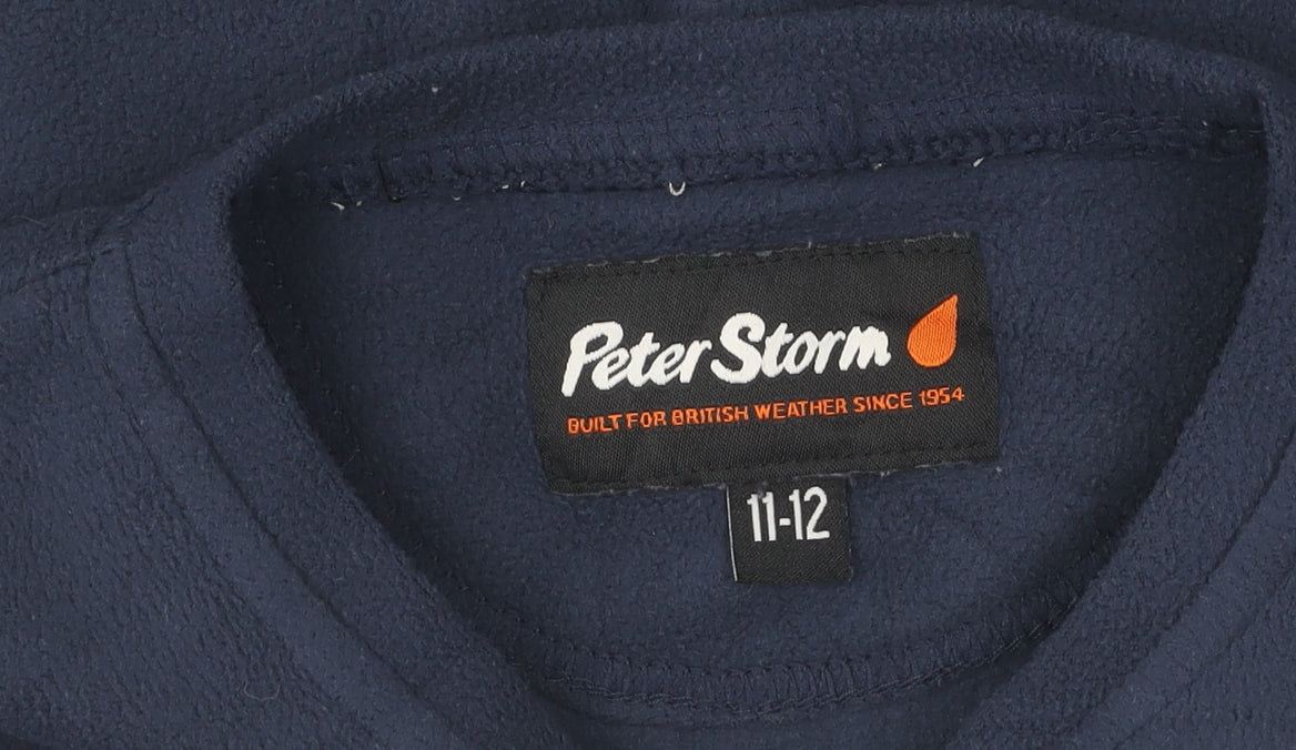 Peter Storm Boys' Blue Fleece Pullover Sweatshirt 11-12Y