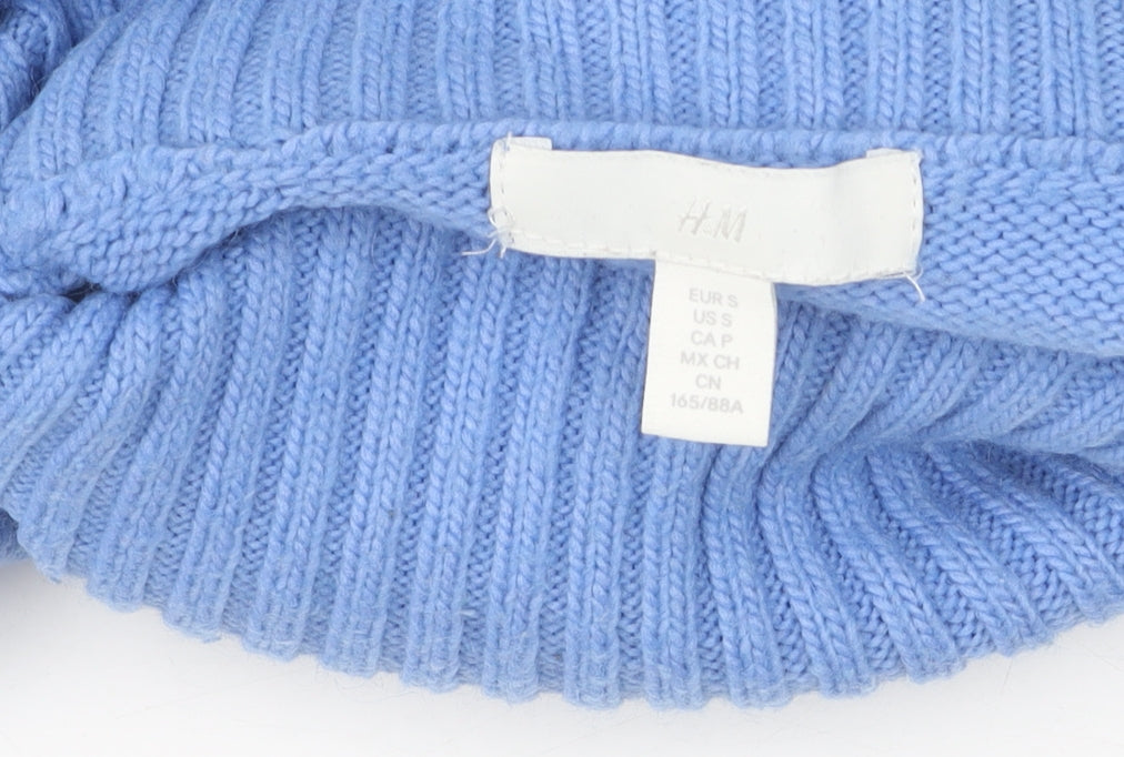 H&M Women's Blue Roll Neck Pullover Jumper, Size S