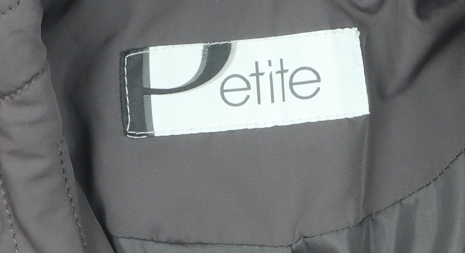 BHS Women’s Petite Brown Quilted Jacket Size 14