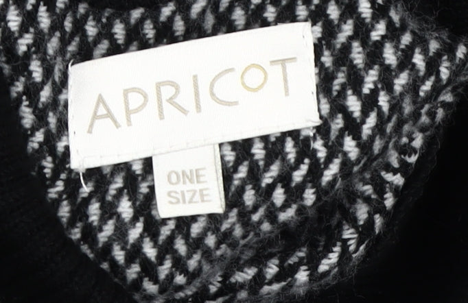 Apricot Women's Black High Neck Cape Jumper