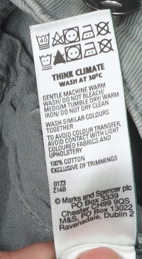 Marks & Spencer Girls Green Chino Shorts 13-14 Years