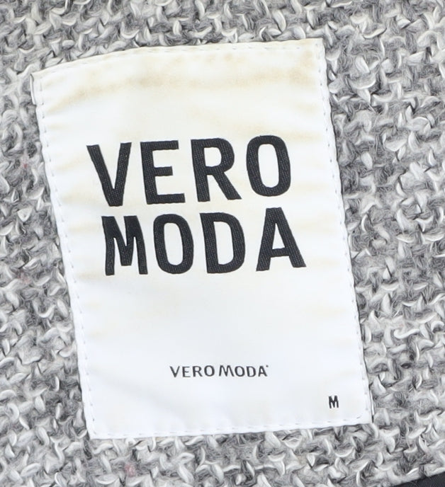 Vero Moda Women's Grey Hooded Coat, Size M, Winter Style