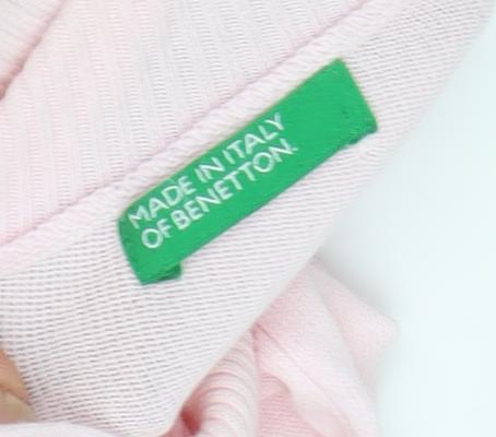 United Colors of Benetton Women's Pink Sleeveless High Neck Tank Size S