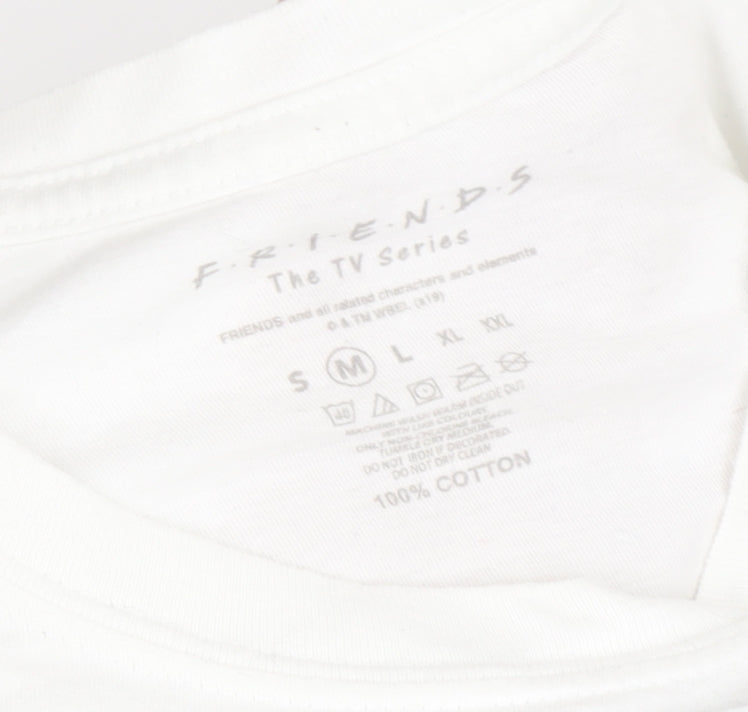 Friends White T-Shirt M Unisex Adults Casual Basic