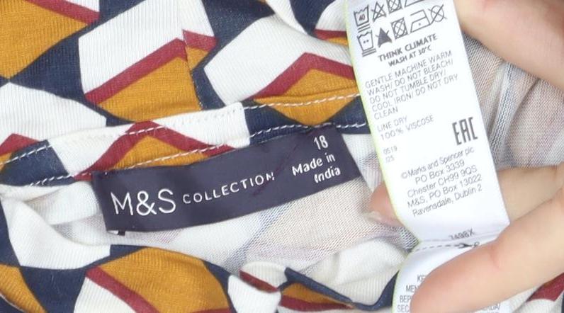 Marks & Spencer Women's Geometric Blouse, Size 18