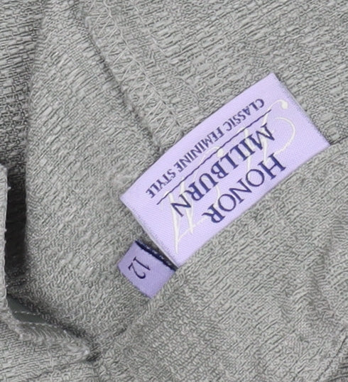 Honor Millburn Women's Grey Trousers Size 12, Elastic Waist