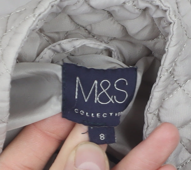 Marks & Spencer Women's Beige Quilted Jacket Size 8