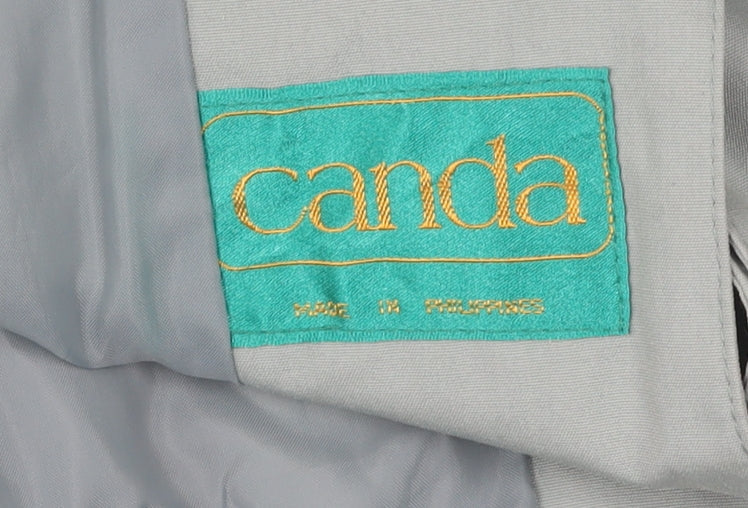 Canda Women's Blue Trench Coat Size 10 - Stylish & Practical