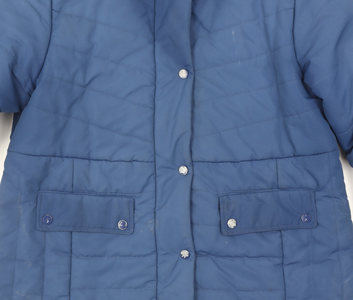 Cotton Traders Unisex Blue Quilted Jacket Size 16